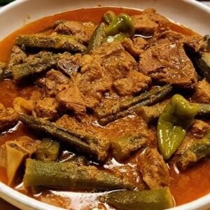 Bhindi with Mutton