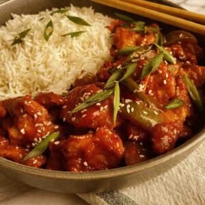 Chicken Manchurian with Rice