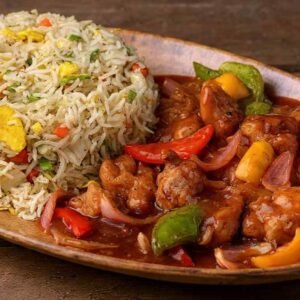 Chicken Shashlik and Rice