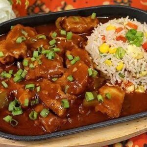 Fish Shashlik and Rice