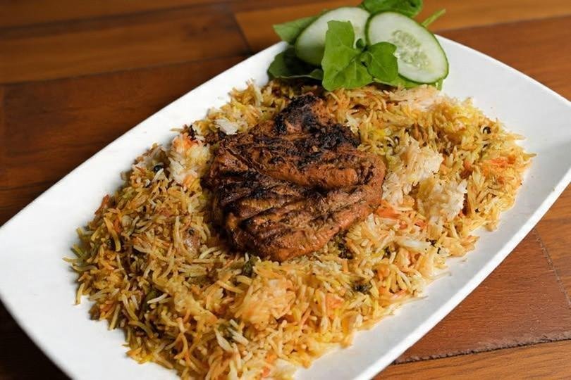Half Charcoal Chicken Biryani at Al Arab Restaurant