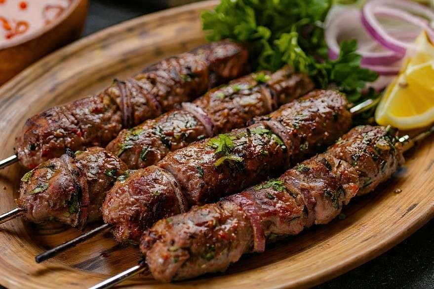 Mutton Seekh Kabab at Al Arab Restaurant